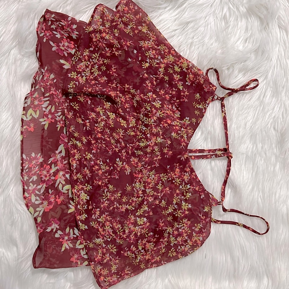 Express size s sheer double layer top